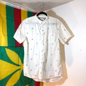 QUIKSILVER BUTTON DOWN HULA SHIRT